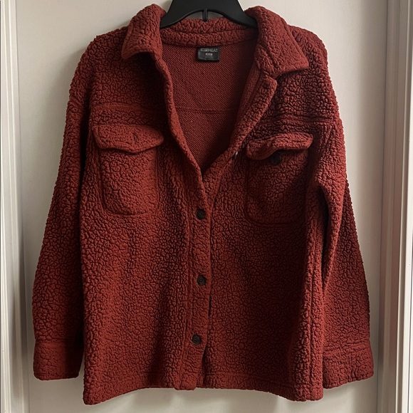32 Degrees Women's Teddy Jacket in Rich Burgundy - Picture 1 of 4